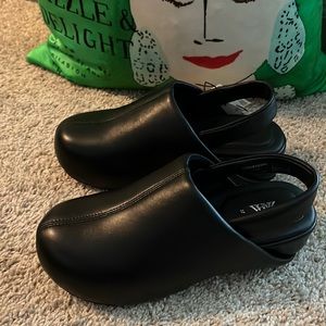 Quilted Leather Clogs